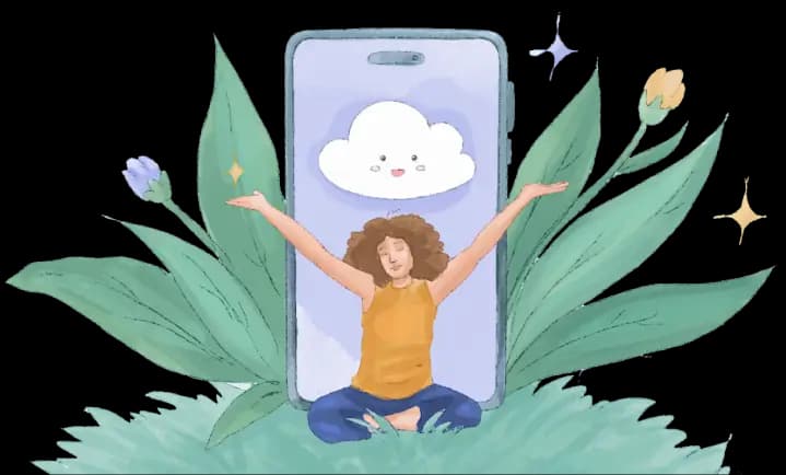 Breeze self-care app illustration